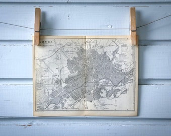 1886 Vintage Elberfeld Map