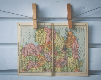 1910s Vintage Southeast England Map