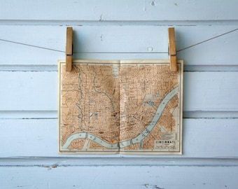 1905 Vintage Map of Cincinnati