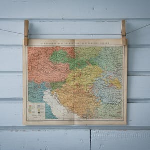 Mappa etnografica d&#39;epoca del 1887 dell&#39;Austria-Ungheria