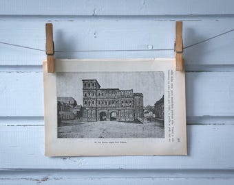 1892 Vintage Porta Nigra Illustration