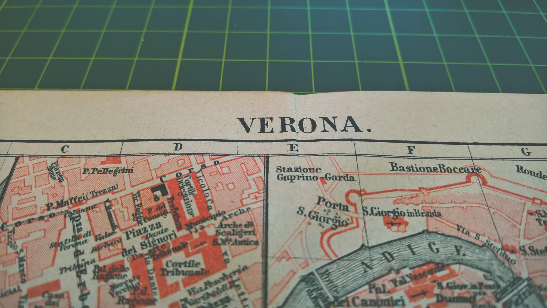 1892 Vintage Map of Verona