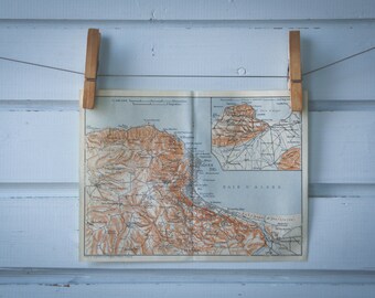 1909 Vintage Algiers & Surroundings Map