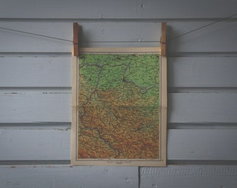 1961 Vintage West Serbia Map