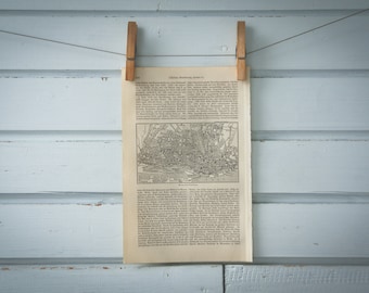 1907 Vintage Lisbon Map