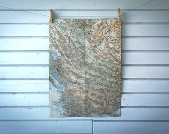 1930s Vintage North Dalmatia Map