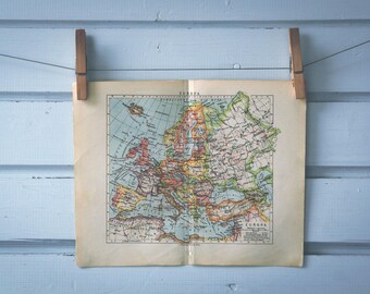 1932 Vintage Map of Europe