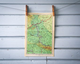 1961 Vintage East Slavonia Map