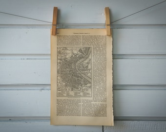 1907 Vintage Bordeaux Map