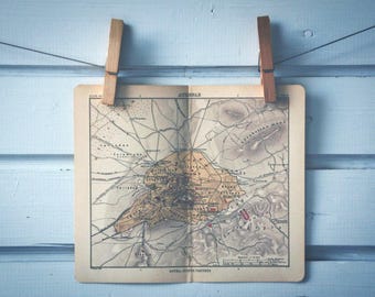 1890 Vintage Map of Athens in Classical Antiquity