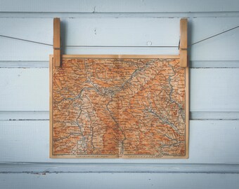 1903 Vintage South Lavanttal Alps Map