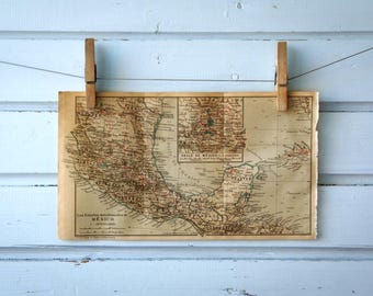 1905 Vintage Map of Mexico