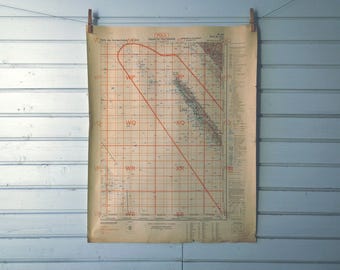 1943 Vintage North Pag Map