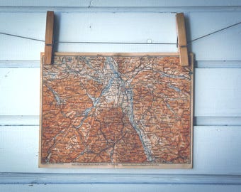 1911 Vintage Salzburg & Surroundings Map