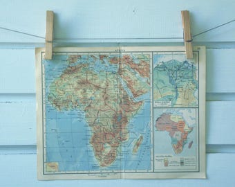 1951 Vintage Map of Africa