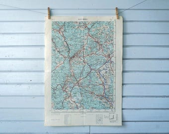 1956 Vintage Bela krajina Map