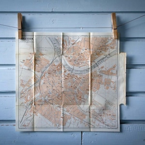 1886 Vintage Dresden Map