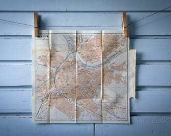 1886 Vintage Dresden Map