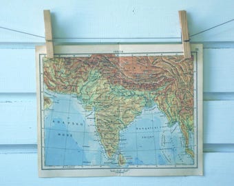 1951 Vintage Map of India