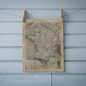 Carte de France vintage 1887