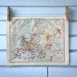 1907 Vintage Europe Industry Map