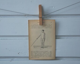 1917 Vintage Fencing Lithograph Illustration