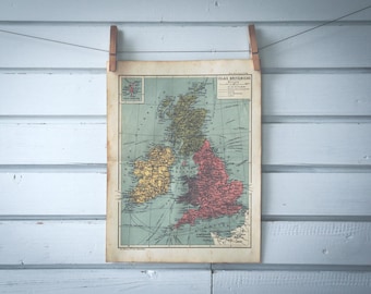 1916 Vintage UK Map