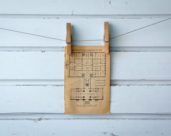 1905 Vintage Plan of the Metropolitan Museum of Art