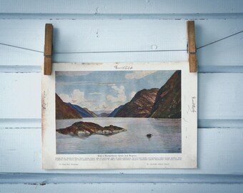 1916 Vintage Hardangerfjord Illustration
