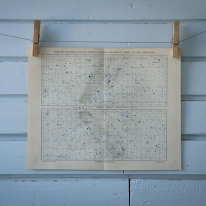 Mapa celestial antiguo de 1907