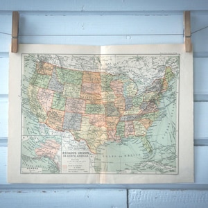 Rare find* 1928 Vintage United States Map