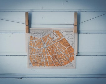 1930s Vintage Gobelins Arrondissement Map