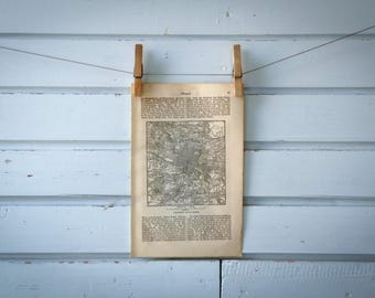 1887 Vintage Glasgow Map