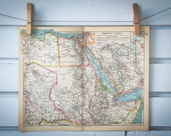 1931 Vintage Northeastern Africa Map