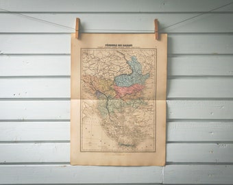 1887 Vintage Map of the Balkans