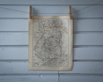 1907 Vintage Map of Abyssinia