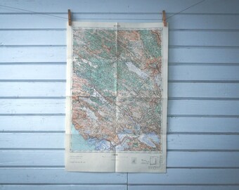 1967 Vintage South Dalmatia & Central Herzegovina Map