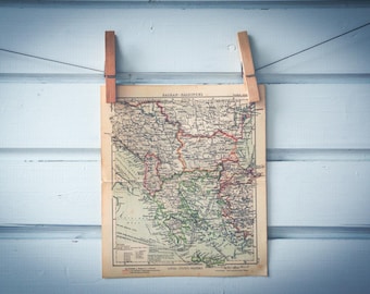 1931 Vintage Map of the Balkans