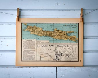 1941 Vintage Java Map