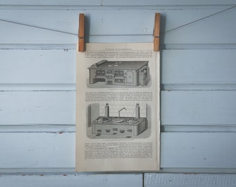 1887 Vintage Kitchen Stove Lithograph Illustration