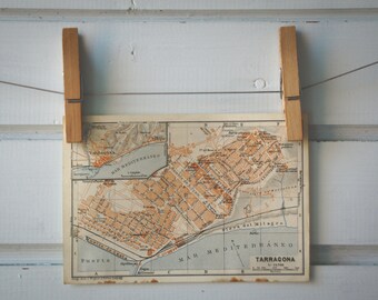 1929 Vintage Tarragona Map