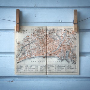 Carte de Nice vintage 1906