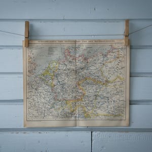 1887 Vintage Map of Germany