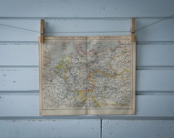 1887 Vintage Map of Germany