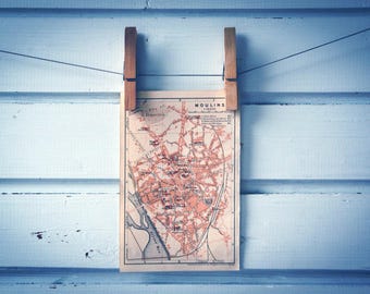 1908 Vintage Moulins Map