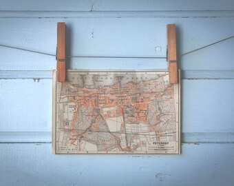 1904 Vintage Petergof Map