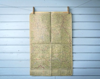 1951 Vintage South Serbia, West Kosovo & East Montenegro Map