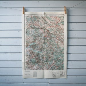 Mapa antiguo del norte de Istria de 1957