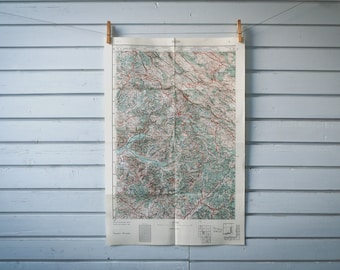 1957 Vintage North Istria Map