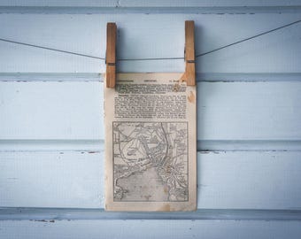 1876 Vintage Gmunden Map